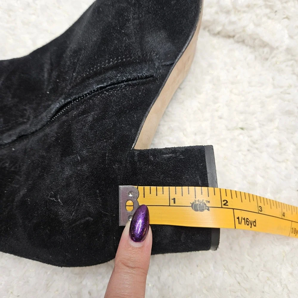 Club Monaco Andreea Black Suede Leather Over the Knee‎ Boots sz 39
